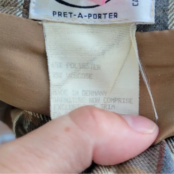 CORANIT PRET-A-PORTER vintage made in Germany plaid skirt, nova check vibes - Picture 7 of 7